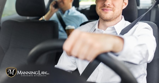 rideshare driver and passenger